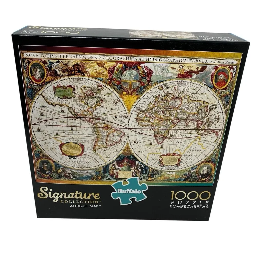 Buffalo Games Jigsaw Puzzle Signature Collection Antique Map 1000 Piece Atlas